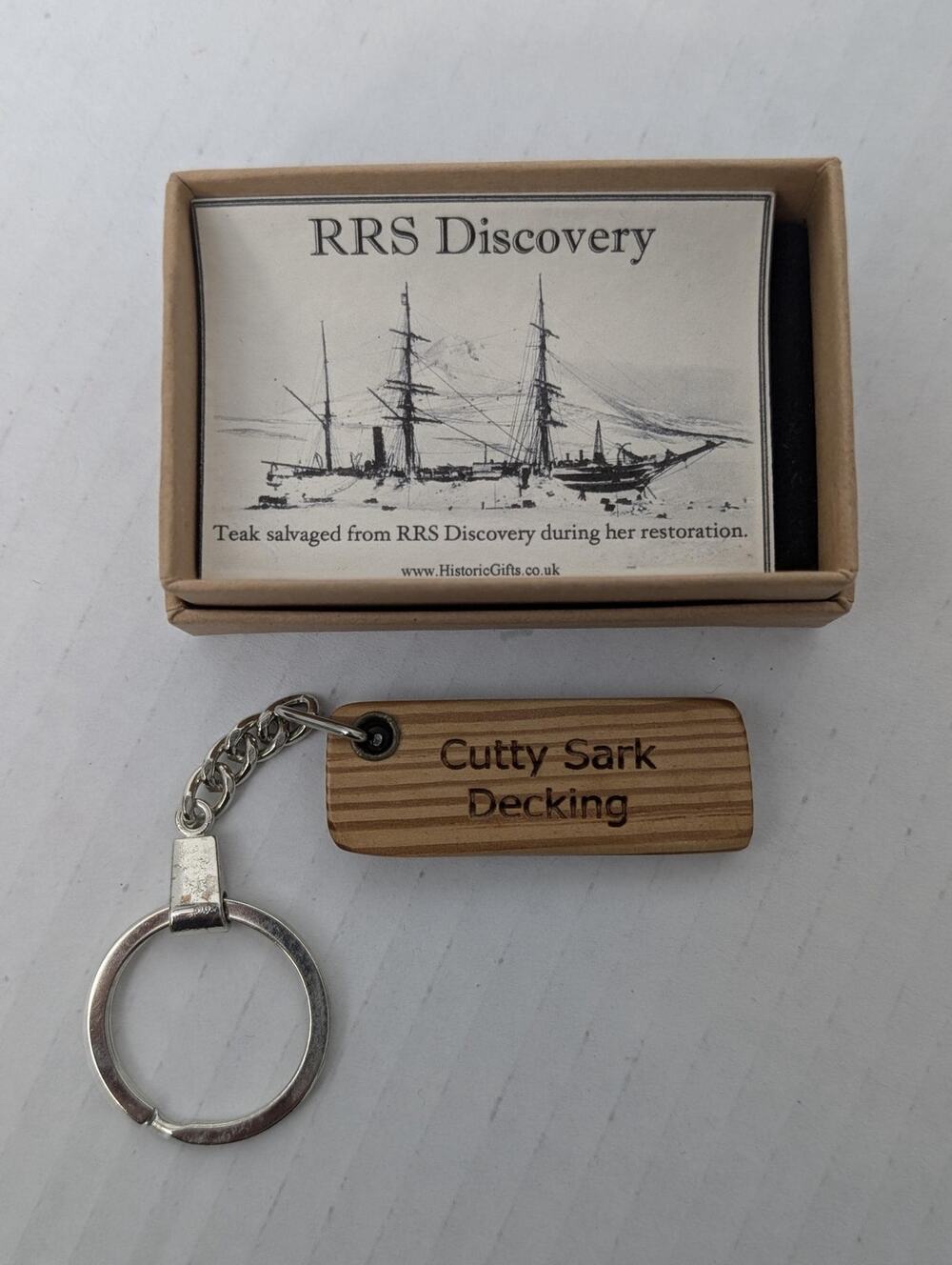 Cutty Sark Decking Keychain Made From RRS Discovery Teak Salvage